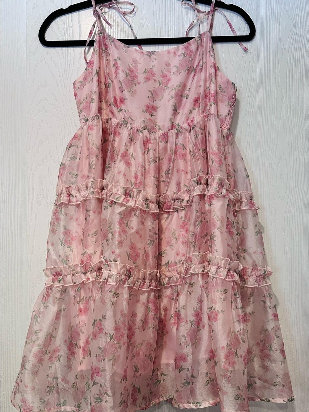 Altar’d state pink floral baby doll style dress